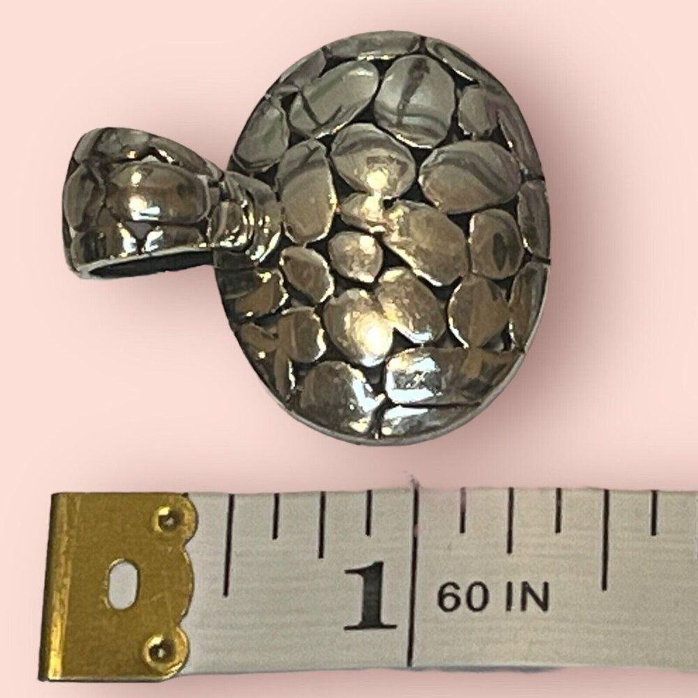 Solid Sterling 925 Silver Cobblestone Snakeskin T… - image 5